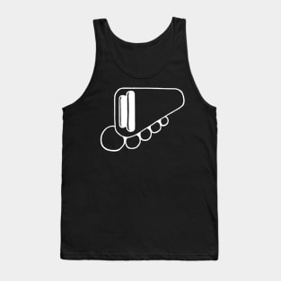 Dugg the Skull - White Outline Tank Top